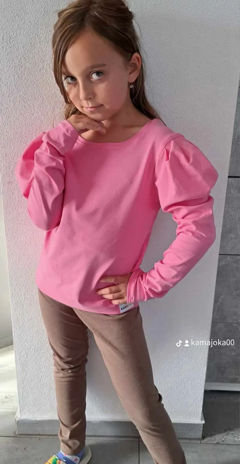 Little Charm tričko s dlhým puff rukávom – Obrázok 2