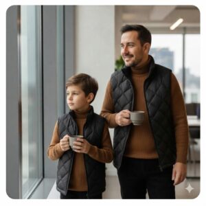 Zladené prešívané vesty Sanny Dark (Otec & Syn)